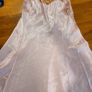 Victoria's Secret Blush Satin Chemise with Lace